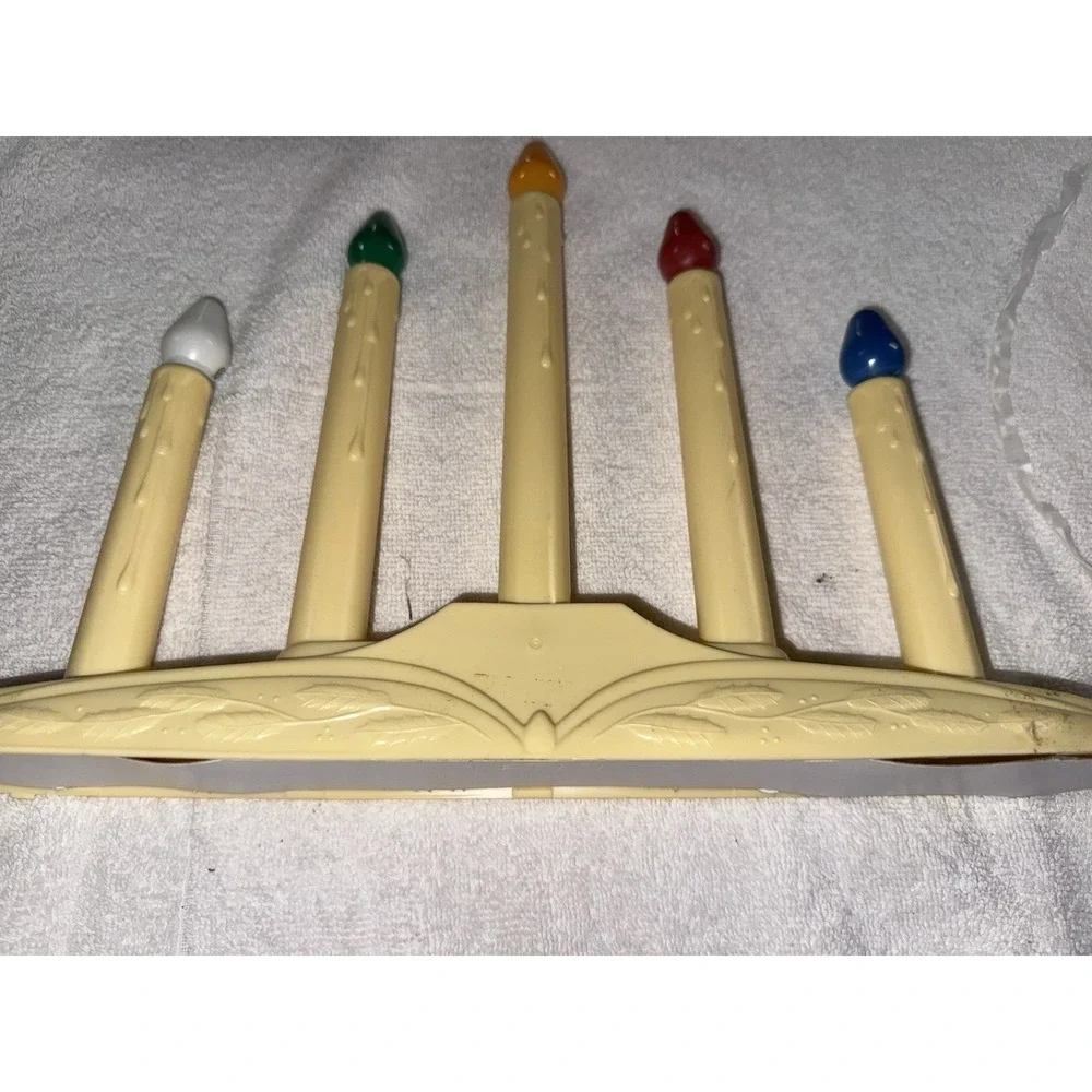 Vintage Christmas Candle 5 Light Candolier‎ Candelabra Electric